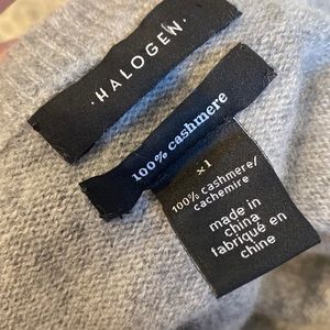 Classic 100% Cashmere Grey Halogen Sweater